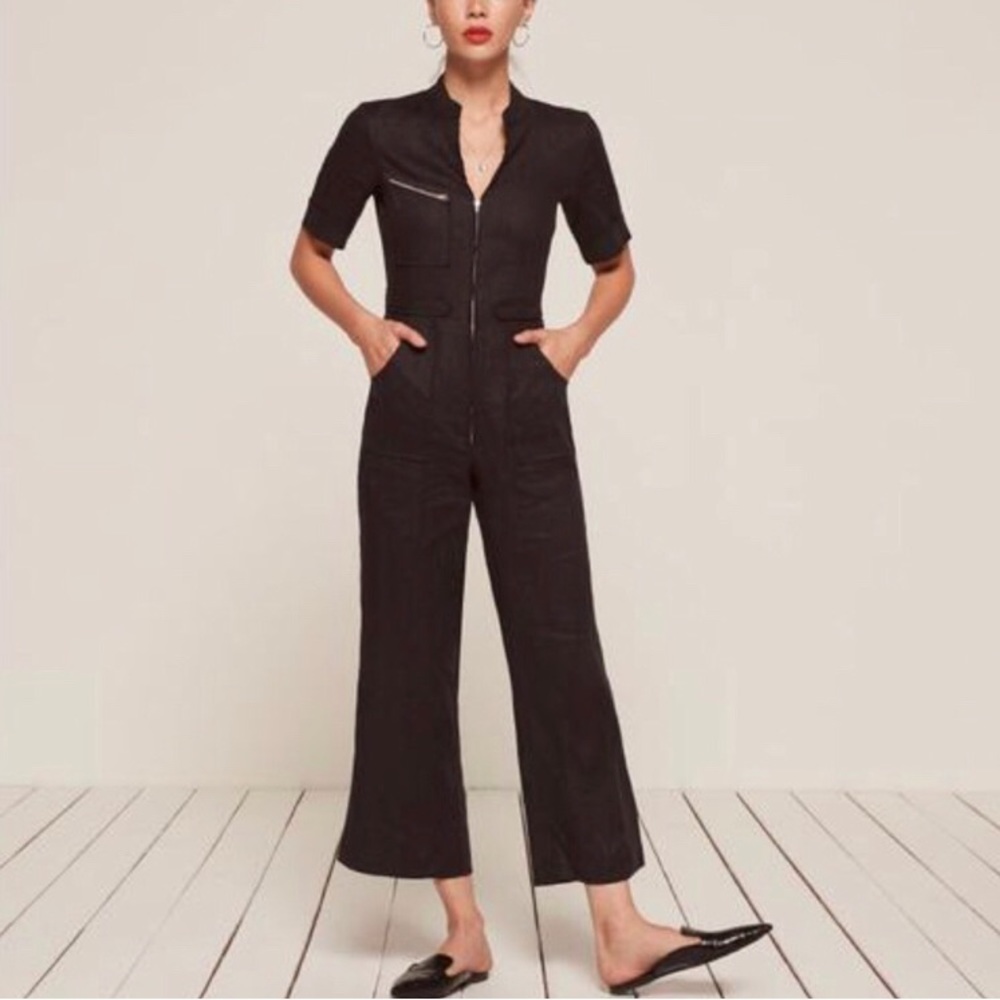 Reformation Flawed Linen Zip Jumpsuit - Picture 1 of 15